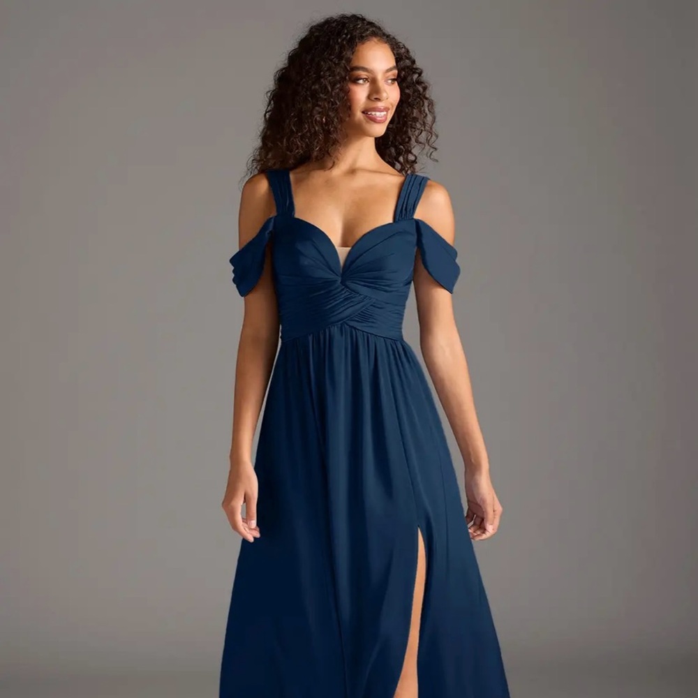 New Azazie “Lianne” Dark Navy Bridesmaids Dress